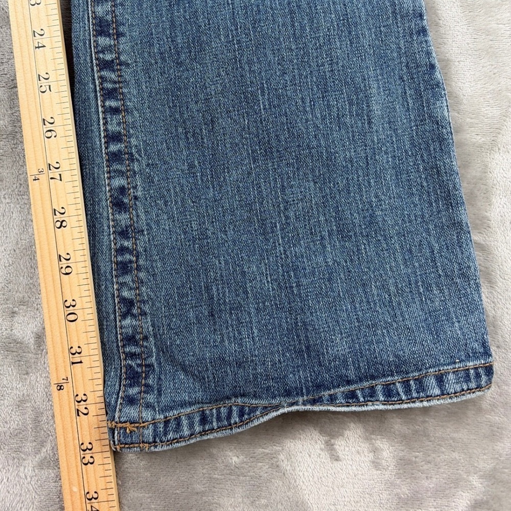 Guess Jeans Womens 27 Medium Wash Low Rise Bootcut Embroidered Back Pocket Denim - Picture 5 of 8